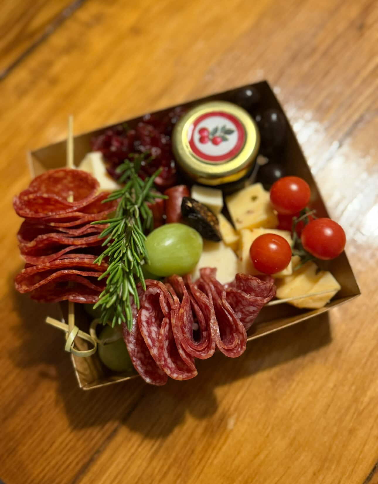 Charcuterie board display